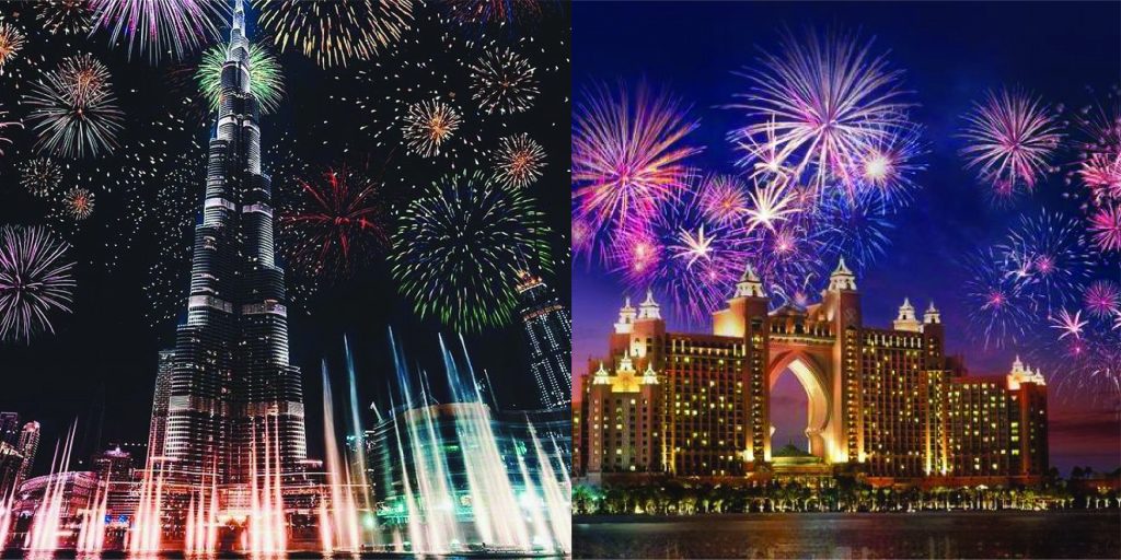 Downtown Dubai & Burj Khalifa Fireworks
