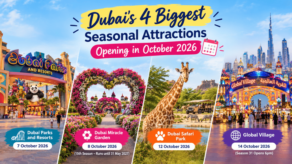 Dubai’s 4 Biggest Seasonal Attractions Opening in October 2026